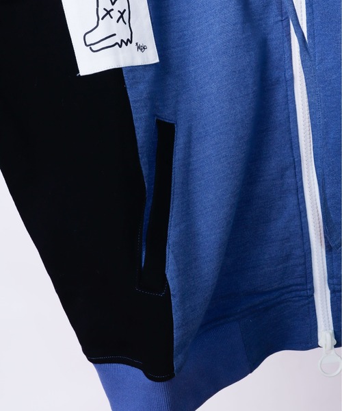 AFYF(エーエフワイエフ)の「AFYFDENIM MIX PARKA/ビッグシルエット デニムミックス パーカー(パーカー・メンズ・オフホワイト/ブラック/インディゴブルー/ダークグリーン/ホワイト系その他/ブラック系その他・FREE)」の14枚目の写真