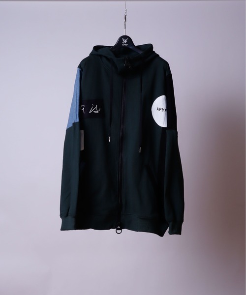 AFYF(エーエフワイエフ)の「AFYFDENIM MIX PARKA/ビッグシルエット デニムミックス パーカー(パーカー・メンズ・オフホワイト/ブラック/インディゴブルー/ダークグリーン/ホワイト系その他/ブラック系その他・FREE)」の19枚目の写真