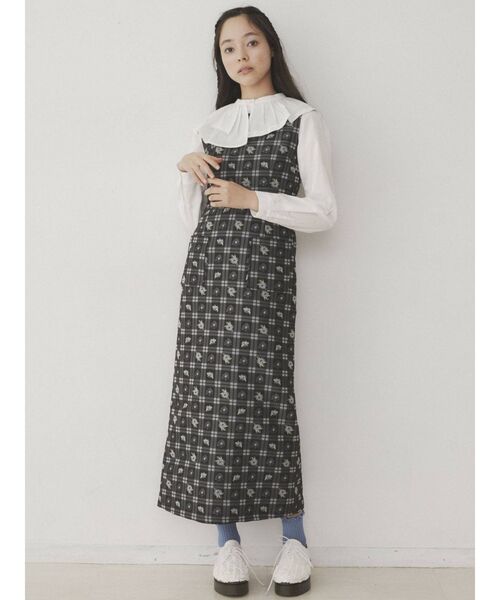 merry jenny（メリージェニー）の「ダブルアシメカラーブラウス（シャツ/ブラウス・レディース・オフホワイト/ブラック・FREE）」の3枚目の写真