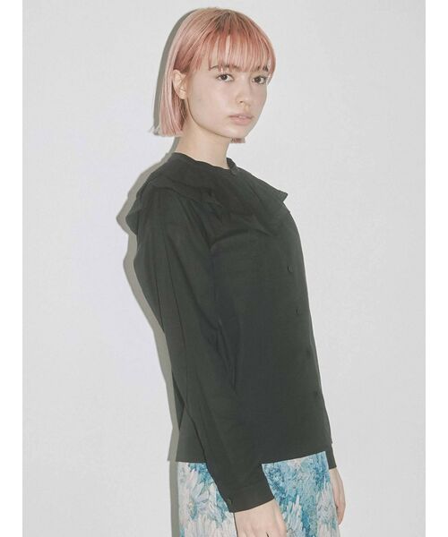 merry jenny（メリージェニー）の「ダブルアシメカラーブラウス（シャツ/ブラウス・レディース・オフホワイト/ブラック・FREE）」の10枚目の写真