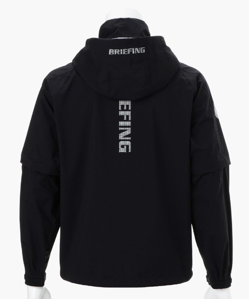 BRIEFING（ブリーフィング）の「【ブリーフィングゴルフ】MENS WATER PROOF FZ JACKET/メンズウォータープルーフFZジャケット（ナイロンジャケット・メンズ・ブラック/グレー・M/L）」の3枚目の写真