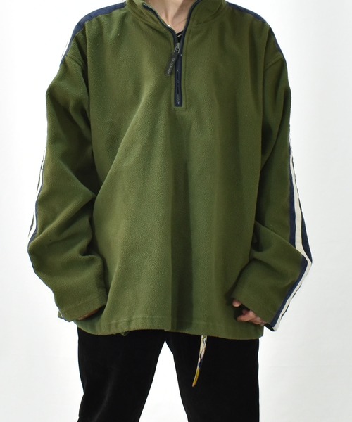 OLD NAVY(オールドネイビー)の「【ヴィンテージ古着】Y2K OLD NAVY/オールドネイビー ハーフジップ フリースジャケット(ブルゾン・メンズ・グリーン・XX-LARGE)」の4枚目の写真