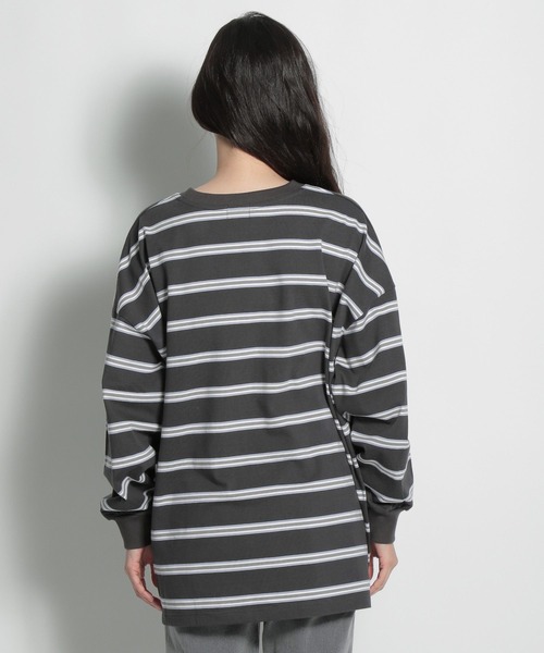 niko and...（ニコアンド）の「マルチボーダービッグビッグT（Tシャツ/カットソー・レディース・ブラック/オフホワイト/イエロー/グリーン・FREE）」の18枚目の写真