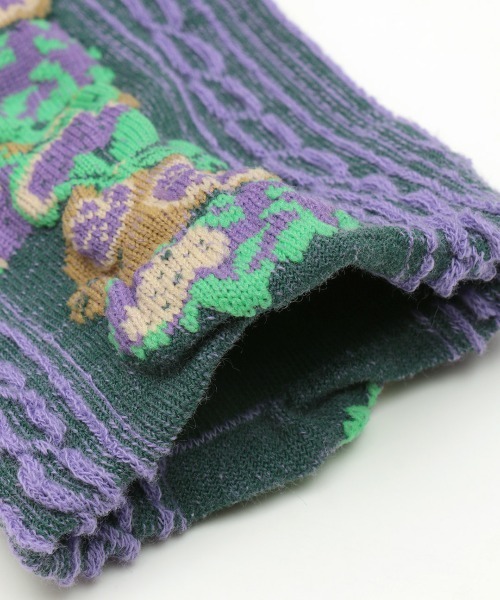 チチカカ（チチカカ）の「フロートフルーツソックス 23-25cm（ソックス/靴下・レディース・ピンク/ダークグリーン/ブラック・FREE）」の7枚目の写真