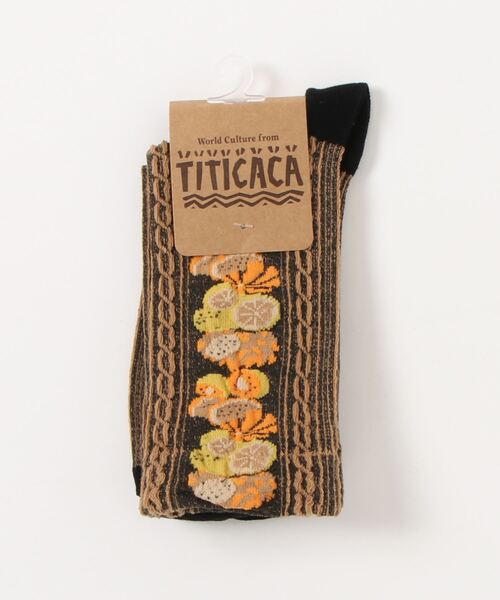 チチカカ（チチカカ）の「フロートフルーツソックス 23-25cm（ソックス/靴下・レディース・ピンク/ダークグリーン/ブラック・FREE）」の6枚目の写真