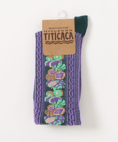 チチカカ（チチカカ）の「フロートフルーツソックス 23-25cm（ソックス/靴下・レディース・ピンク/ダークグリーン/ブラック・FREE）」の5枚目の写真