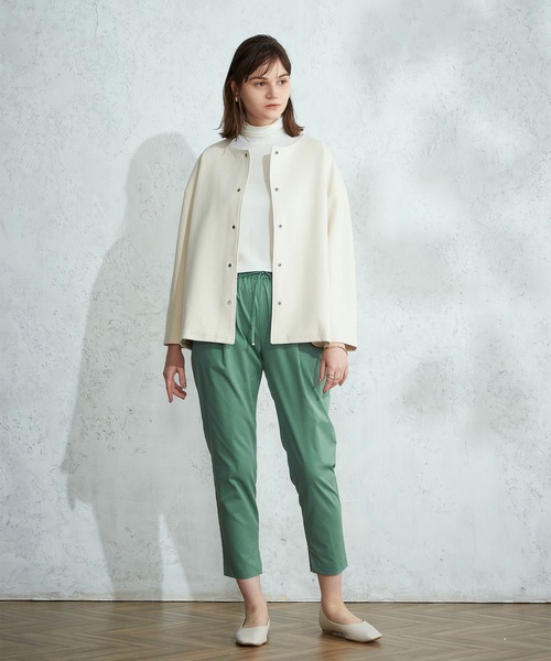 LE SOUK HOLIDAY（ルスークホリデー）の「タックテーパードパンツ（チノパンツ・レディース・ベージュ/グリーン/ブラック/ブラウン/ネイビー・M/S/L）」の20枚目の写真