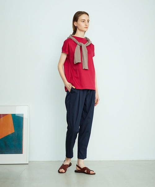 LE SOUK HOLIDAY（ルスークホリデー）の「タックテーパードパンツ（チノパンツ・レディース・ベージュ/グリーン/ブラック/ブラウン/ネイビー・M/S/L）」の13枚目の写真