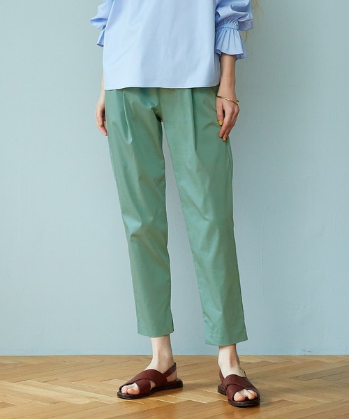 LE SOUK HOLIDAY（ルスークホリデー）の「タックテーパードパンツ（チノパンツ・レディース・ベージュ/グリーン/ブラック/ブラウン/ネイビー・M/S/L）」の18枚目の写真
