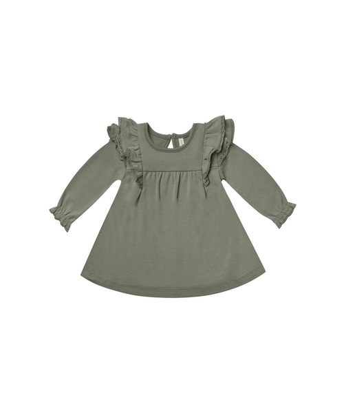 【セール】【Bs】【it】【Quincy Mae】LONGSLEEVE FLUTTER DRESS（ドレス）｜Quincy Mae（クインシーメイ）