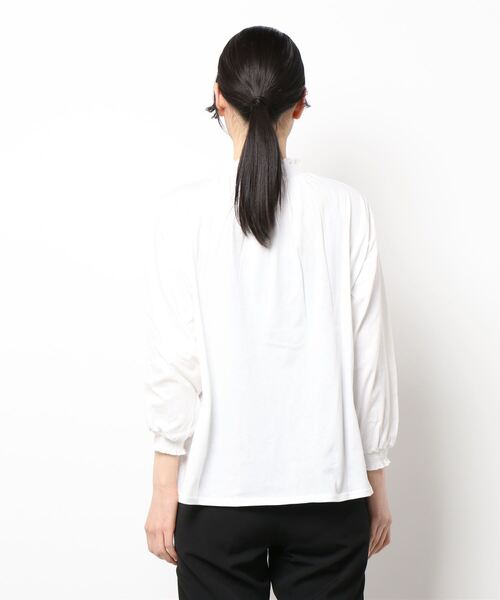 and it_（アンドイット）の「エミュラル emural コットンシャーリングカットソー（Tシャツ/カットソー・レディース・ブラック/ホワイト・M-L）」の5枚目の写真