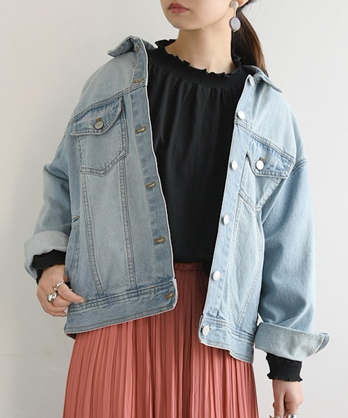 and it_（アンドイット）の「エミュラル emural コットンシャーリングカットソー（Tシャツ/カットソー・レディース・ブラック/ホワイト・M-L）」の16枚目の写真
