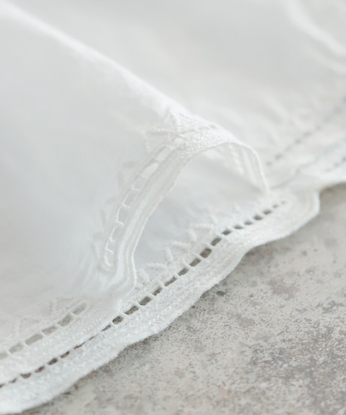 NOMBRE IMPAIR（ノンブルアンペール）の「インドネシア刺繍　5分袖ブラウス（シャツ/ブラウス・レディース・ホワイト/ブラック/パープル・FREE）」の9枚目の写真