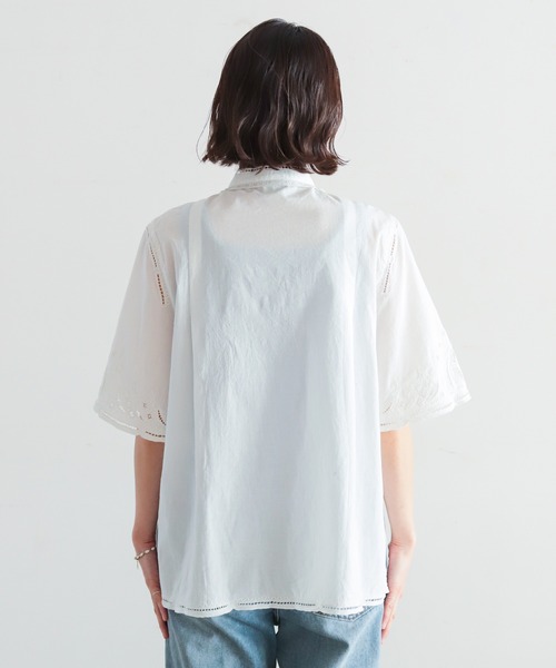 NOMBRE IMPAIR（ノンブルアンペール）の「インドネシア刺繍　5分袖ブラウス（シャツ/ブラウス・レディース・ホワイト/ブラック/パープル・FREE）」の15枚目の写真