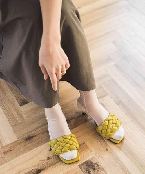 rectangle（レクタングル）の「キルティングサンダル（サンダル・レディース・アイボリー/ブラック/グリーン・LARGE/MEDIUM/SMALL）」の15枚目の写真