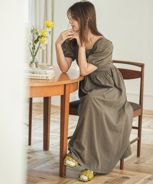 rectangle（レクタングル）の「キルティングサンダル（サンダル・レディース・アイボリー/ブラック/グリーン・LARGE/MEDIUM/SMALL）」の18枚目の写真