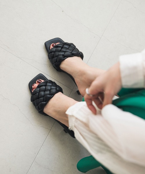 rectangle（レクタングル）の「キルティングサンダル（サンダル・レディース・アイボリー/ブラック/グリーン・LARGE/MEDIUM/SMALL）」の11枚目の写真