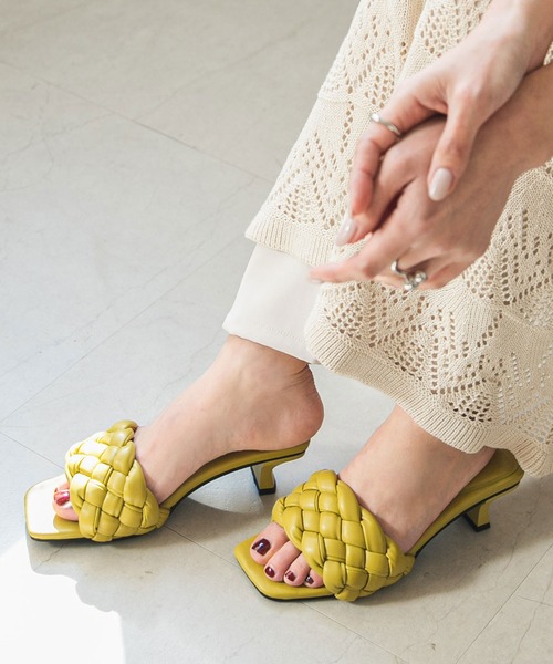 rectangle（レクタングル）の「キルティングサンダル（サンダル・レディース・アイボリー/ブラック/グリーン・LARGE/MEDIUM/SMALL）」の12枚目の写真