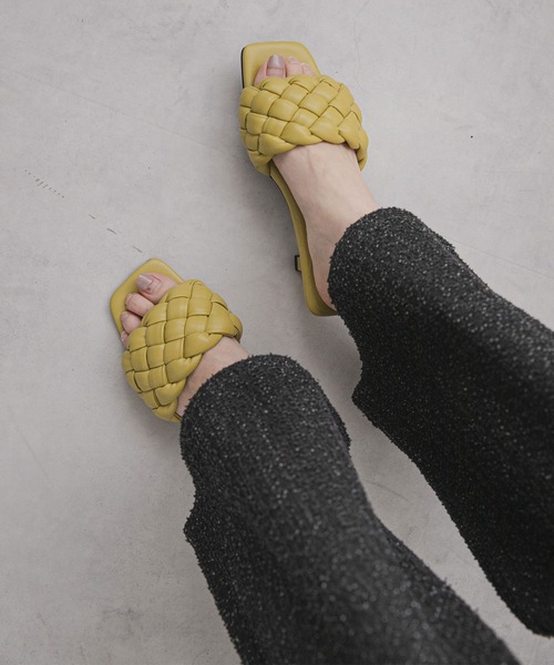 rectangle（レクタングル）の「キルティングサンダル（サンダル・レディース・アイボリー/ブラック/グリーン・LARGE/MEDIUM/SMALL）」の21枚目の写真