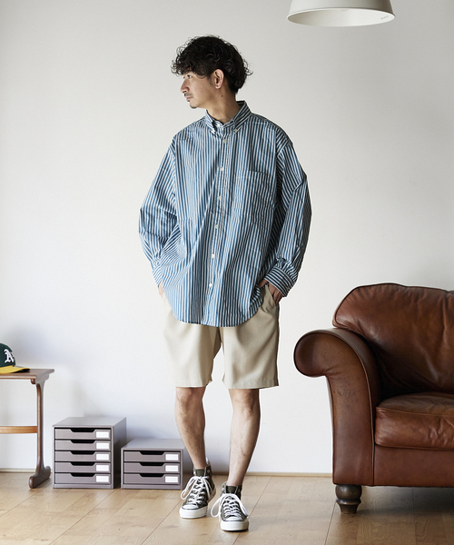 JOURNAL STANDARD relume(ジャーナルスタンダード レリューム)の「サッカーイージーショートパンツ(その他パンツ・メンズ・ブラック/ベージュ/ブルー・MEDIUM/LARGE)」の4枚目の写真