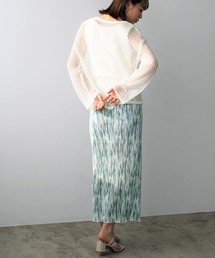 GeeRA | ミニプリーツプリントタイトロングスカート(スカート)