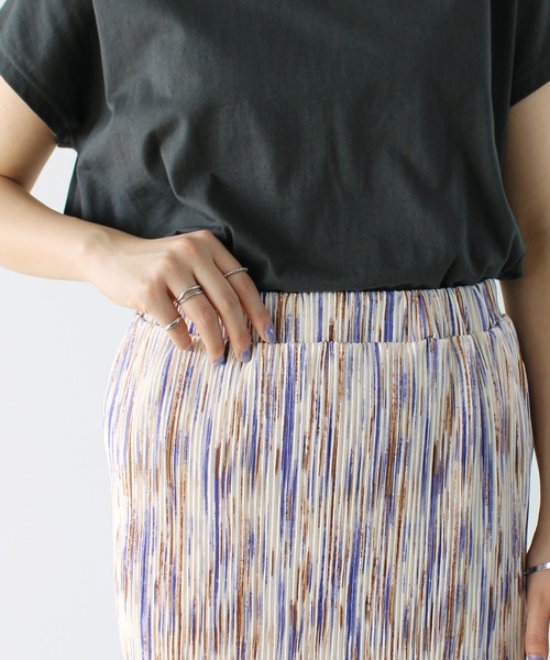 GeeRA(ジーラ)の「ミニプリーツプリントタイトロングスカート(スカート・レディース・オレンジ/グリーン・MEDIUM)」の13枚目の写真