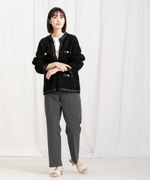 【新品】トラッツォドンナ　ツィードジャケット Torrazzo Donna（トラッゾドンナ）の「ツイードノーカラー