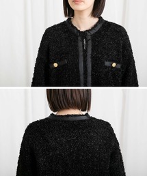 【新品】トラッツォドンナ　ツィードジャケット torrazzo donna（トラッゾドンナ）】ドットシースルージャケット