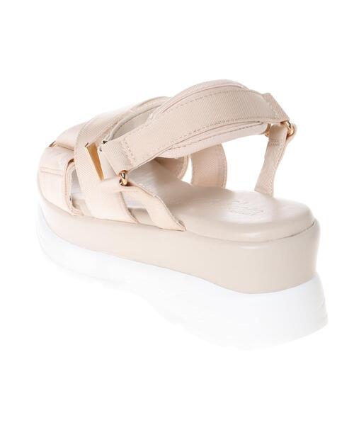 INGNI（イング）の「クロスバンドスポサン（サンダル・レディース・アイボリー/ブラック×ホワイト・M/L）」の6枚目の写真