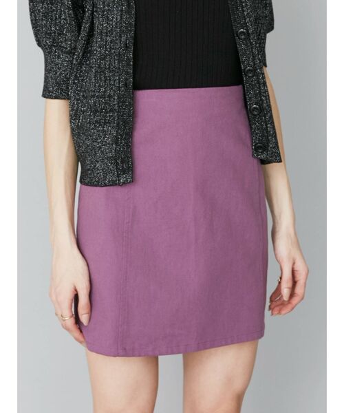 EVRIS（エヴリス）の「サイドベルトツイルミニスカート（スカート・レディース・ブラック/パープル/その他1・SMALL/MEDIUM）」の2枚目の写真
