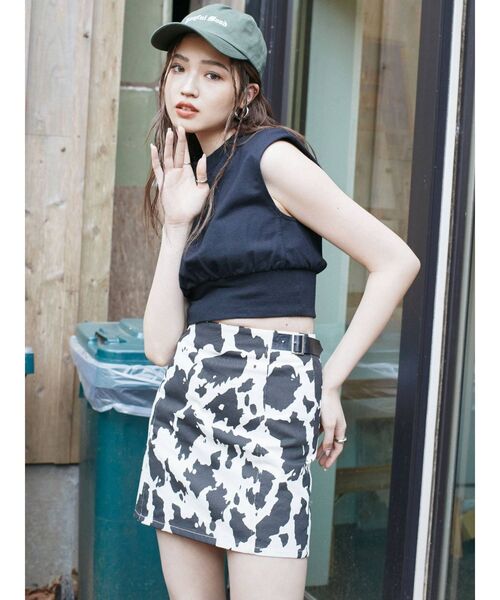 EVRIS（エヴリス）の「サイドベルトツイルミニスカート（スカート・レディース・ブラック/パープル/その他1・SMALL/MEDIUM）」の8枚目の写真