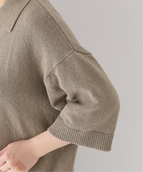 JOURNAL STANDARD relume(ジャーナルスタンダード レリューム)の「コットンスラブ天竺ポロシャツ(ポロシャツ・レディース・ホワイト/ブラウン系その他・FREE)」の15枚目の写真