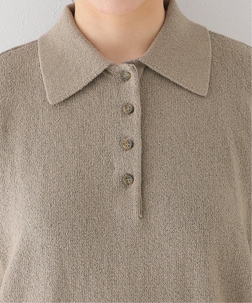 JOURNAL STANDARD relume(ジャーナルスタンダード レリューム)の「コットンスラブ天竺ポロシャツ(ポロシャツ・レディース・ホワイト/ブラウン系その他・FREE)」の12枚目の写真