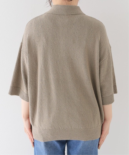 JOURNAL STANDARD relume(ジャーナルスタンダード レリューム)の「コットンスラブ天竺ポロシャツ(ポロシャツ・レディース・ホワイト/ブラウン系その他・FREE)」の19枚目の写真