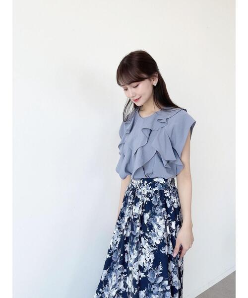 HALUHIROINE（ハルヒロイン）の「ラッフルブラウス（シャツ/ブラウス・レディース・ライトブルー/ベージュ/ライトピンク・FREE）」の6枚目の写真