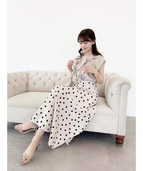 HALUHIROINE（ハルヒロイン）の「ラッフルブラウス（シャツ/ブラウス・レディース・ライトブルー/ベージュ/ライトピンク・FREE）」の8枚目の写真