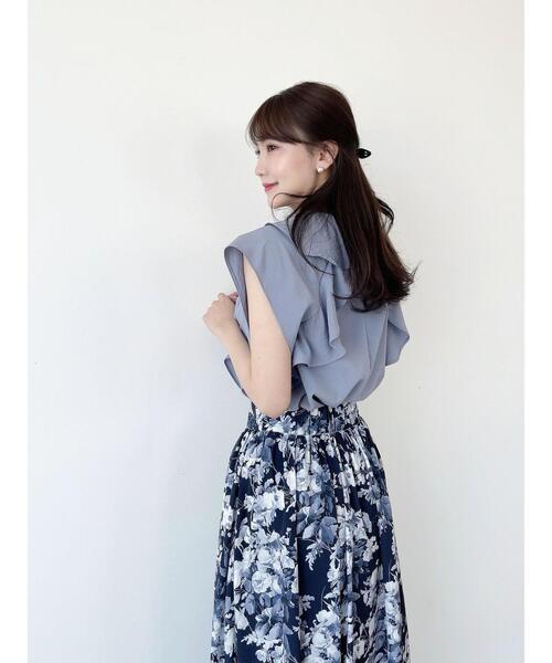 HALUHIROINE（ハルヒロイン）の「ラッフルブラウス（シャツ/ブラウス・レディース・ライトブルー/ベージュ/ライトピンク・FREE）」の21枚目の写真