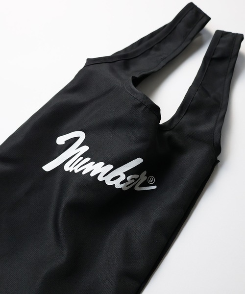NUMBER (N)INE（ナンバーナイン）の「Cap Pouch ECO Bag   number⑨ / Cap Pouch S w/MINI ECO TOTE NUMBER (N)INE SCRIPT（トートバッグ・メンズ・ブラック・FREE）」の6枚目の写真