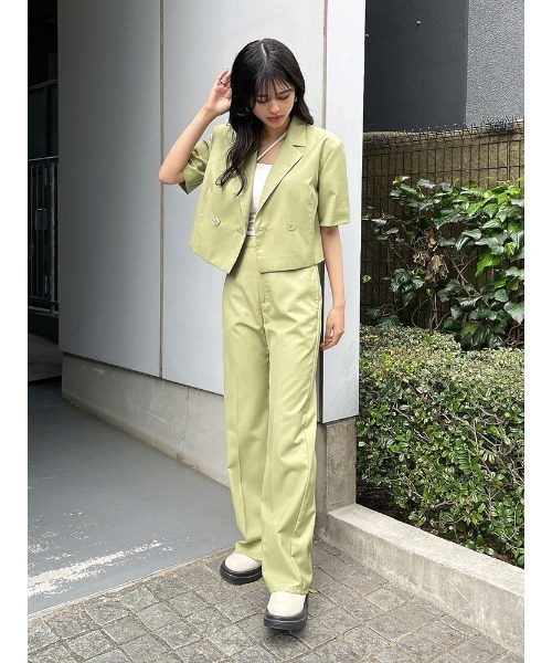 ENVYM(アンビー)の「スリットスラックスPT(スラックス・レディース・ベージュ/グリーン/ブラック・S/M)」の8枚目の写真
