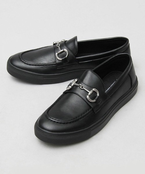 glabella（グラベラ）の「フェイクレザー ビットローファー スニーカー / ドレススニーカー / ビジネススニーカー / 黒スニーカー（ローファー・メンズ・ブラック・S/M/L）」の4枚目の写真