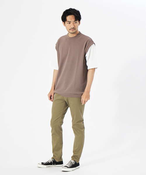 MYSELF ABAHOUSE（マイセルフアバハウス）の「鹿の子 ルーズ レイヤード ベスト（ベスト・メンズ・サックスブルー/アイボリー/ピンクベージュ/グレイッシュブルー・46/48）」の7枚目の写真