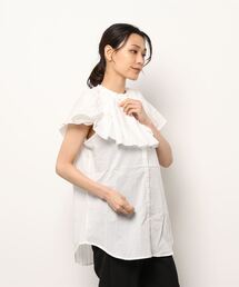 KOBE LETTUCE | ビックカラーノースリーブブラウス[C6266](シャツ/ブラウス)