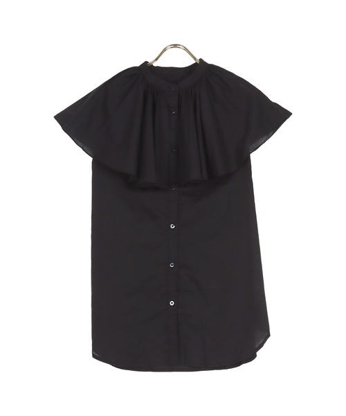 KOBE LETTUCE（コウベレタス）の「ビックカラーノースリーブブラウス[C6266]（シャツ/ブラウス・レディース・オレンジ/ブラウン/ブラック/グリーン/オフホワイト・FREE）」の3枚目の写真