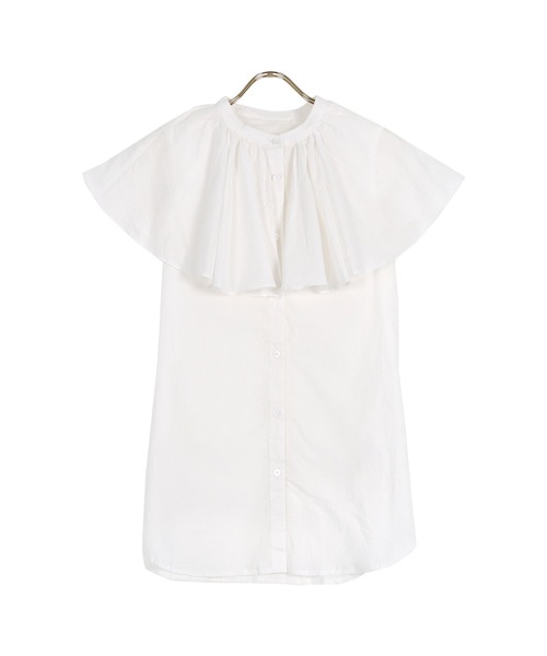 KOBE LETTUCE（コウベレタス）の「ビックカラーノースリーブブラウス[C6266]（シャツ/ブラウス・レディース・オレンジ/ブラウン/ブラック/グリーン/オフホワイト・FREE）」の8枚目の写真