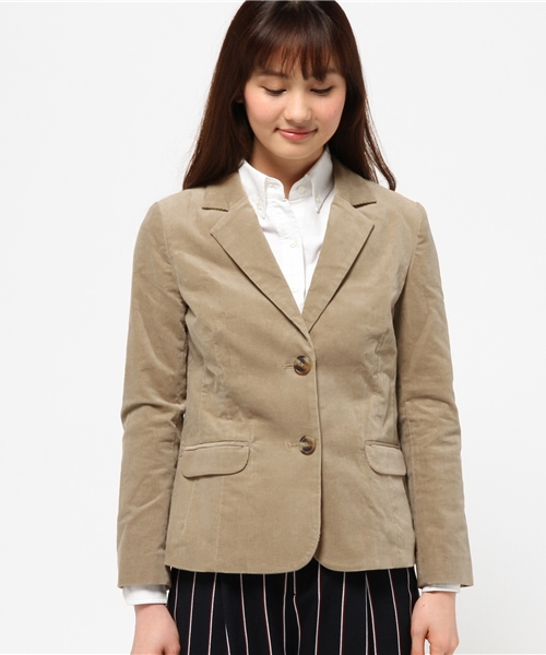 OUTLET(アウトレット)の「【Sheta】コーデュロイテーラージャケット(テーラードジャケット・レディース・キャメル/ネイビー・FREE)」の3枚目の写真