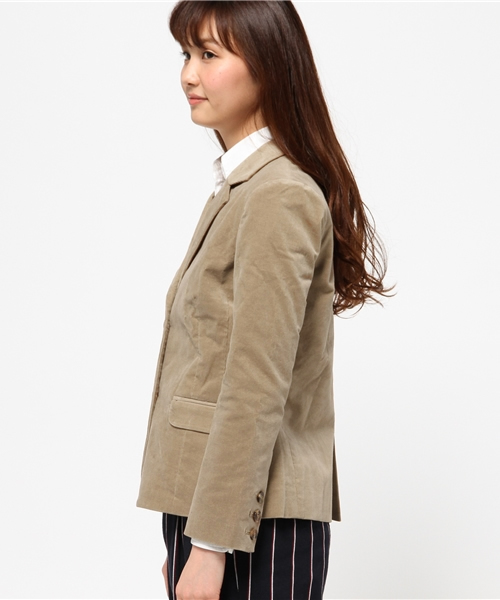 OUTLET(アウトレット)の「【Sheta】コーデュロイテーラージャケット(テーラードジャケット・レディース・キャメル/ネイビー・FREE)」の4枚目の写真