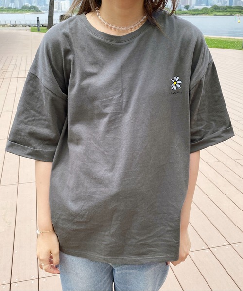 PairPair(ペアペア)の「ロールアップ発泡プリントTEE(ユニセックス)(Tシャツ/カットソー・メンズ・チャコールグレー/オフホワイト/グレイッシュブルー・MEDIUM/LARGE)」の12枚目の写真