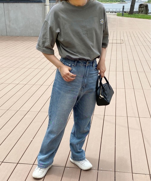 PairPair(ペアペア)の「ロールアップ発泡プリントTEE(ユニセックス)(Tシャツ/カットソー・メンズ・チャコールグレー/オフホワイト/グレイッシュブルー・MEDIUM/LARGE)」の9枚目の写真