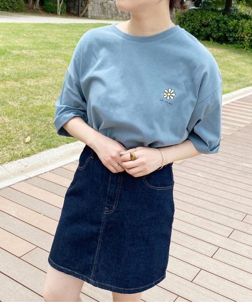 PairPair(ペアペア)の「ロールアップ発泡プリントTEE(ユニセックス)(Tシャツ/カットソー・メンズ・チャコールグレー/オフホワイト/グレイッシュブルー・MEDIUM/LARGE)」の15枚目の写真