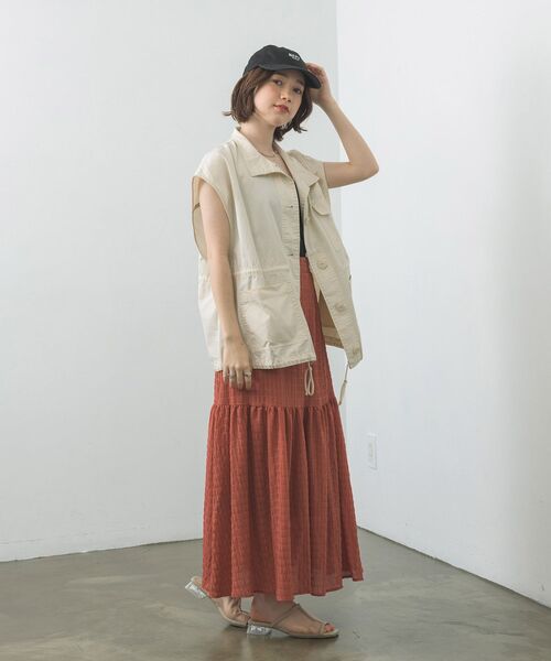 RETRO GIRL（レトロガール）の「ミリタリーベスト（その他アウター・レディース・ブラック/グリーン/アイボリー・FREE）」の6枚目の写真